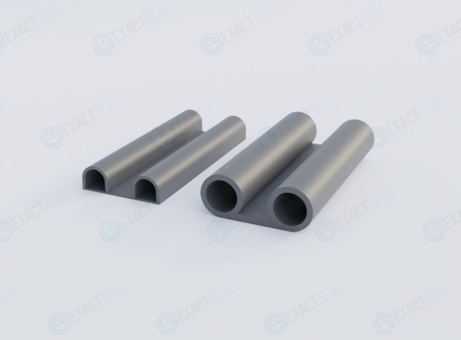 Silicone Double Bulb Seal Profile For Weatherstripping