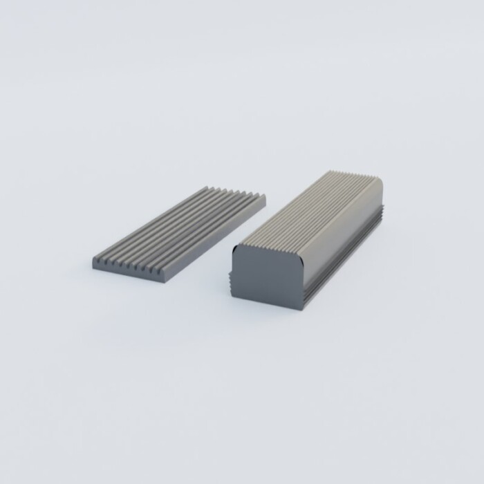 Horizontal Ribbed Sealing Pattern Ribbed Shape Profile - Exactseal Inc
