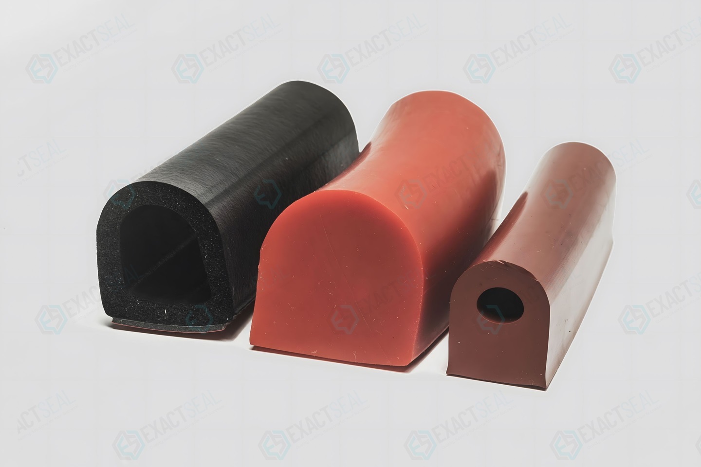 Solid Silicone D Seal Rubber Gasket