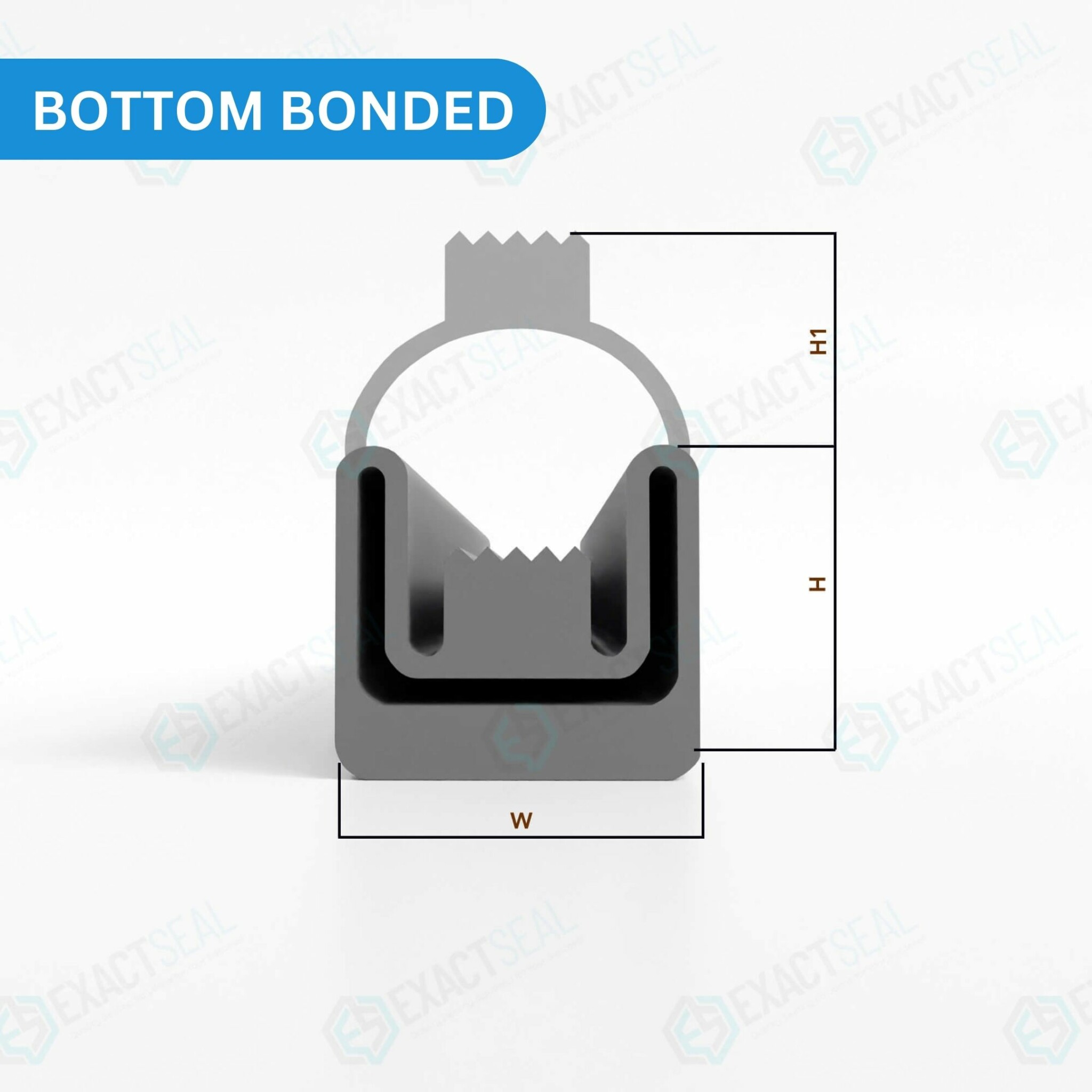 bottom bonded non fabric reinforced inflatable seals