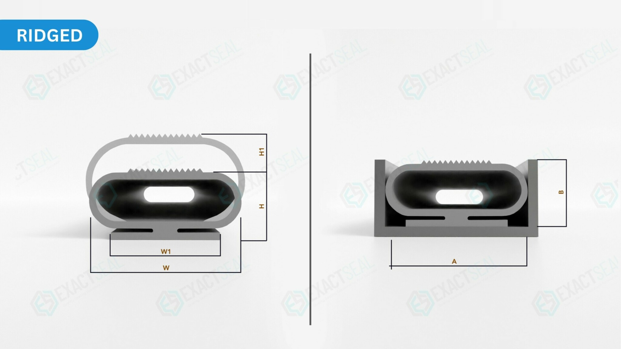 ridged cross section seals