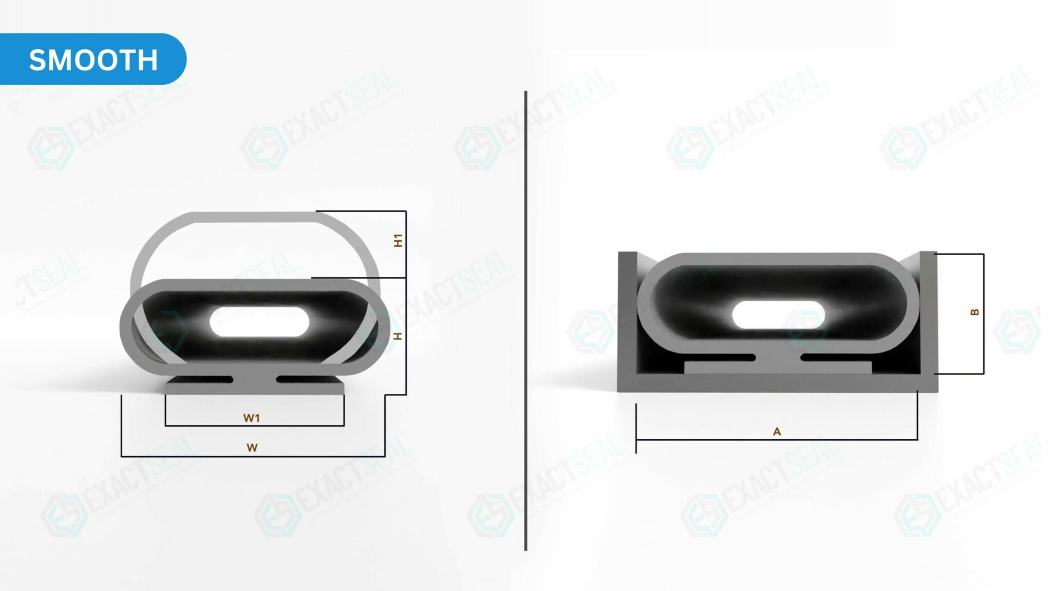 smooth cross section non fabric inflatable seals