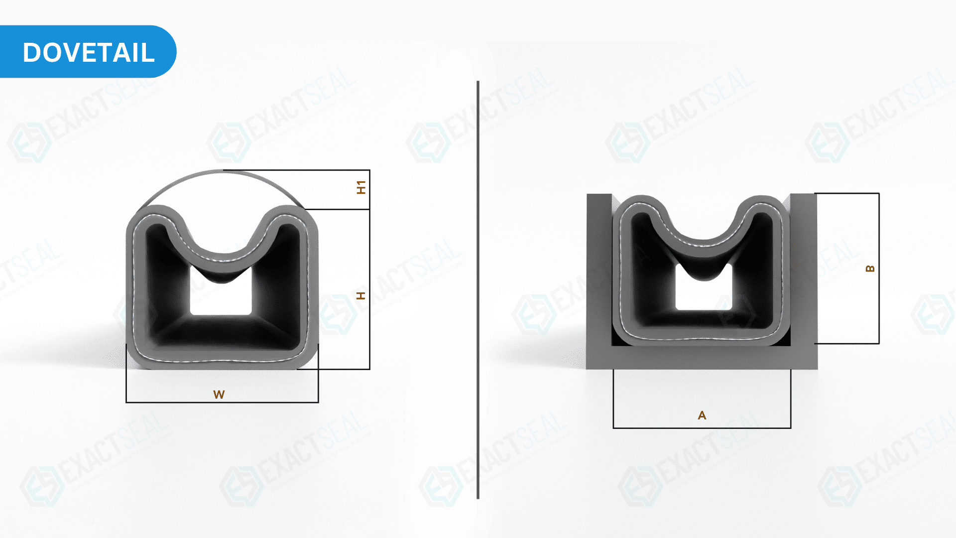 crown cross section seals