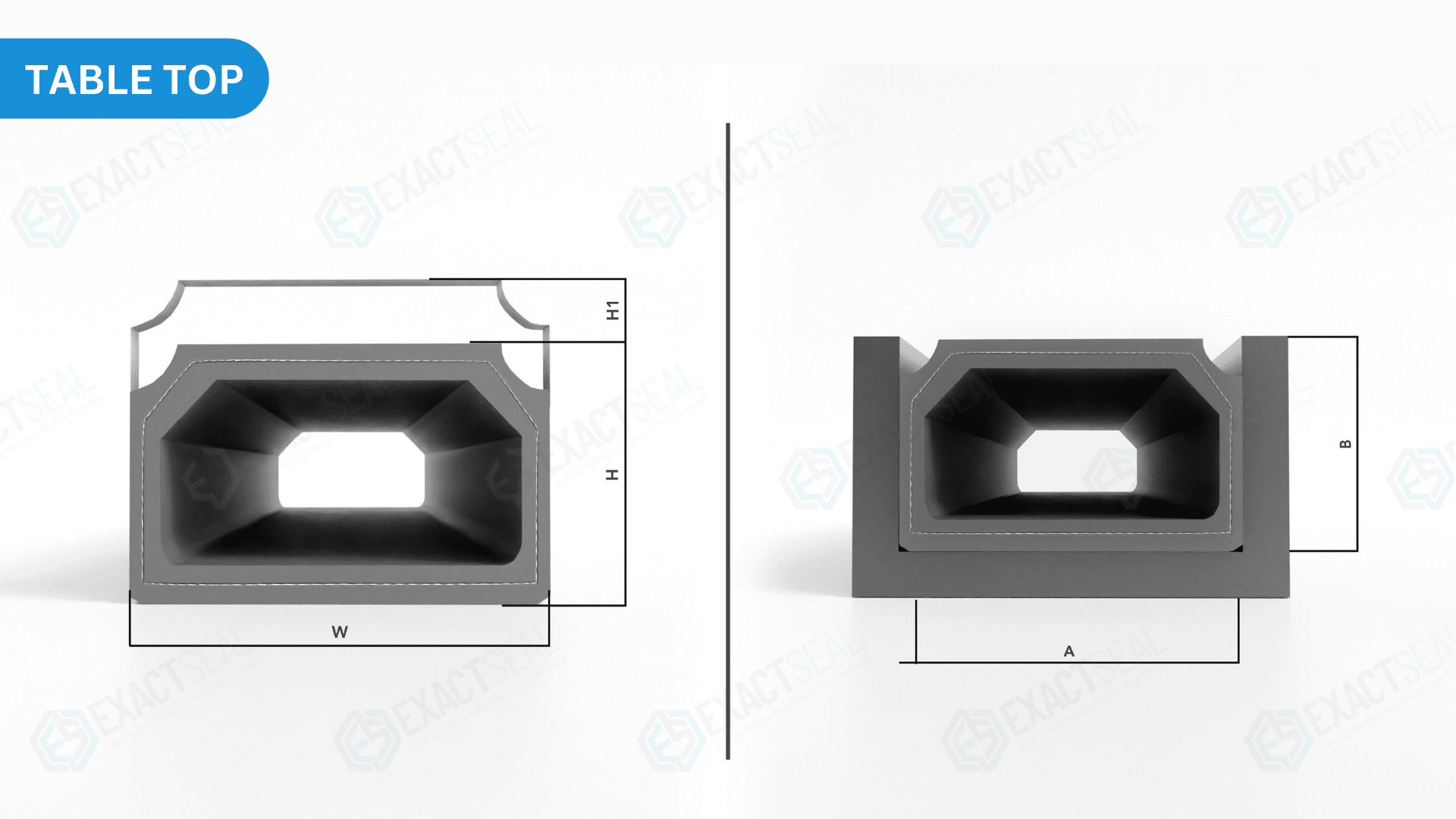 crown cross section seals